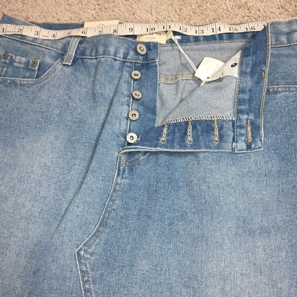 Umgee Women's Denim Mini Skirt Ram Hem Size 2XL Blue NWT - Picture 5 of 8